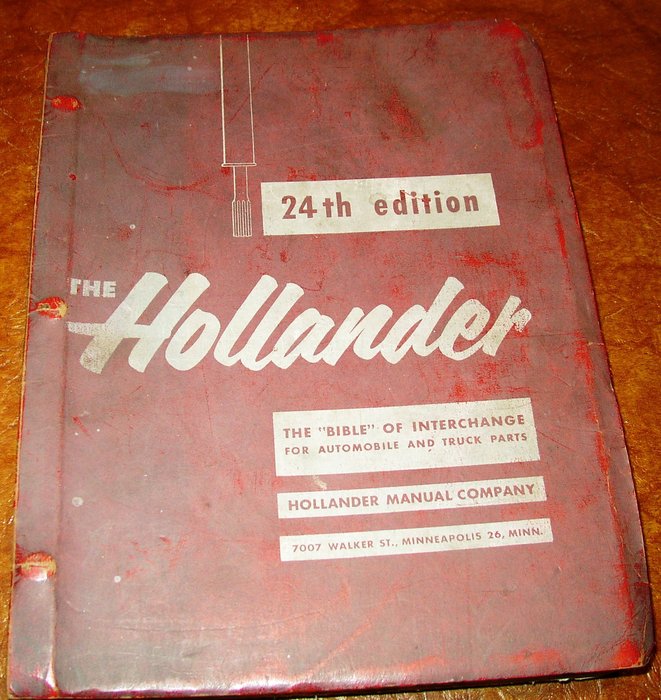 1958 Hollander BIN Sept 12th cover 2