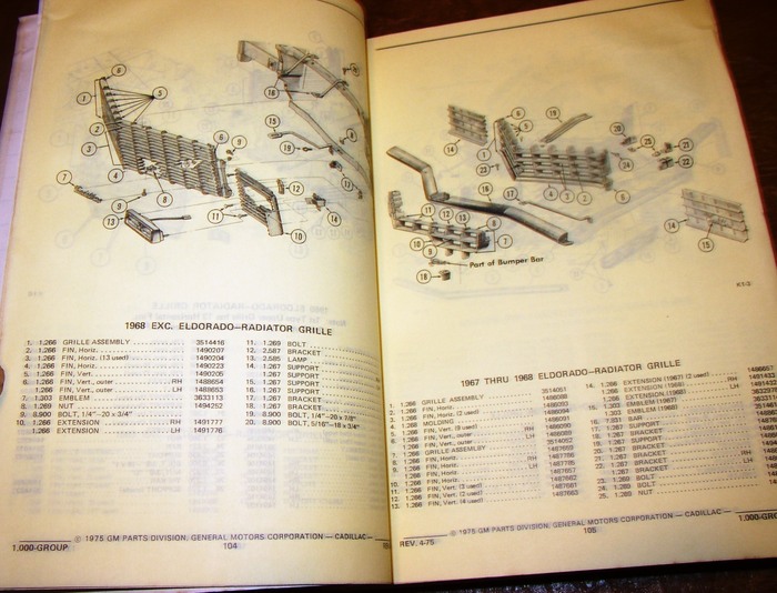 1974 Cad Parts Pages 1