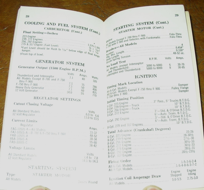 1955 Ford Specs Pages 2