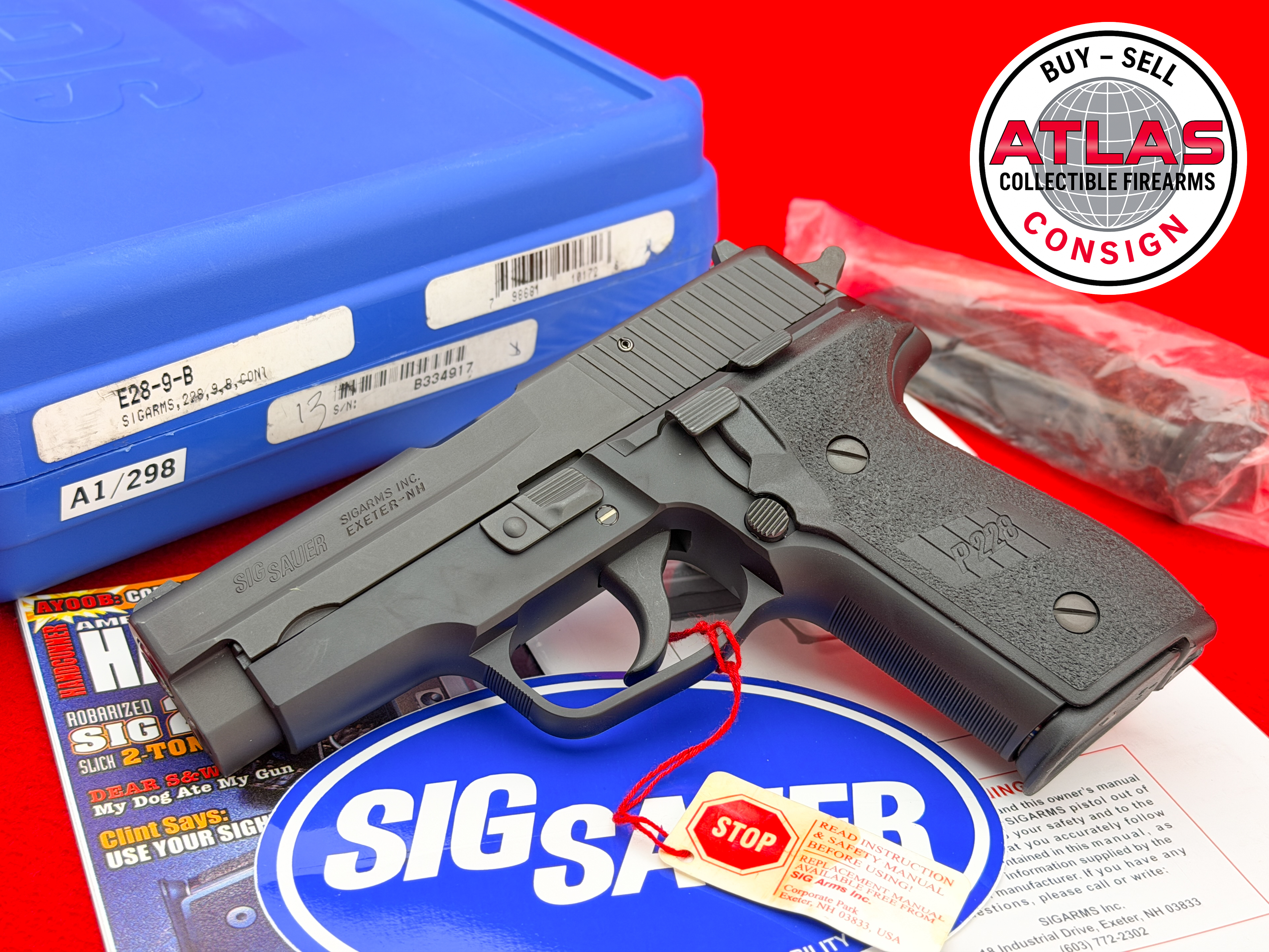 SIG Sauer P228 9mm Luger German 3-7/8" w/ Factory Case-img-0