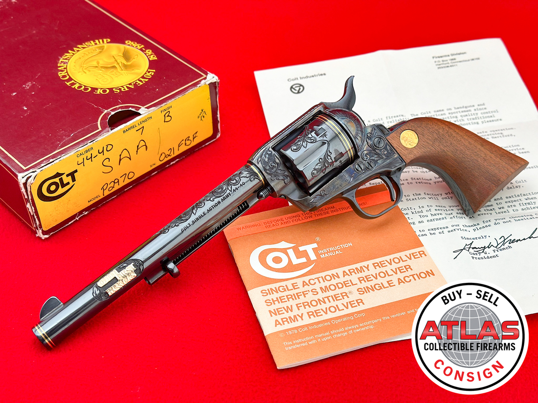 Colt-Colt SAA .44-40 Win Royal Blue *BEN SHOSTLE MASTER ENGRAVED & SIGNED* NOS-.44-40 Win Royal Blue *BEN SHOSTLE MASTER ENGRAVED & SIGNED* NOS