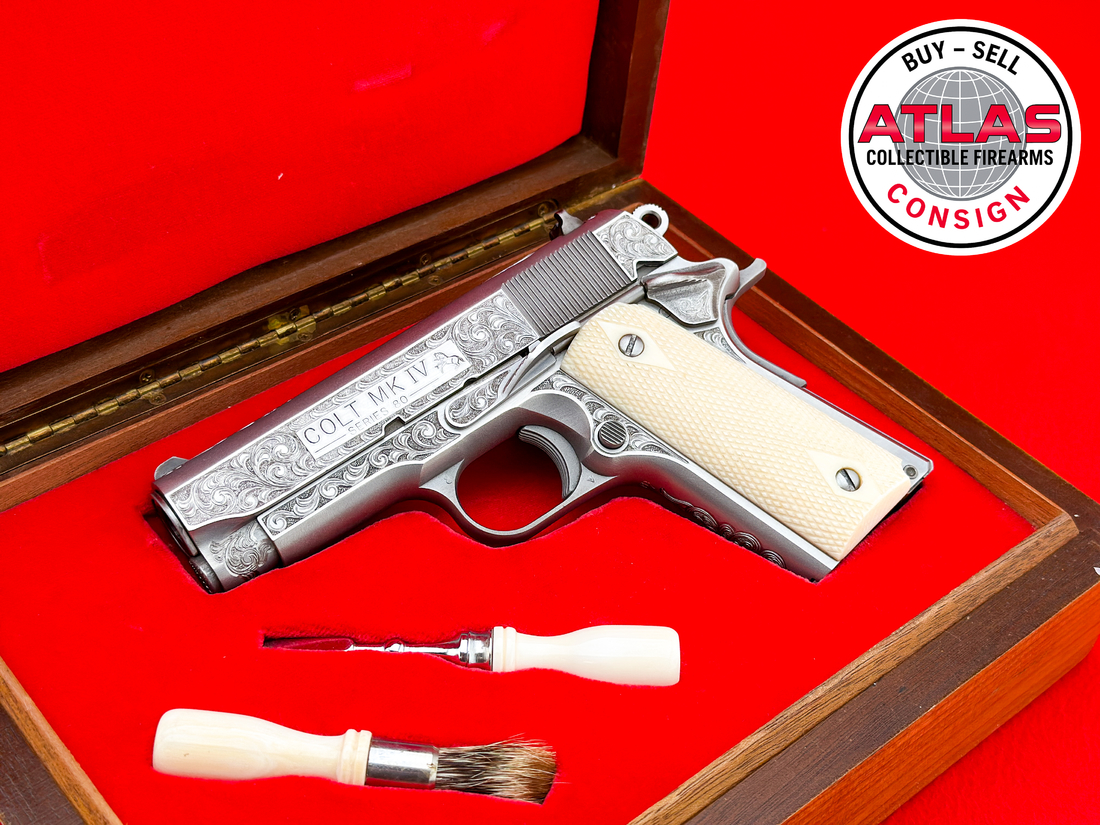 Colt-HAND ENGRAVED 1986 COLT OFFICER'S 1911 .45 ACP w/ REAL IVORY GRIPS & TOOLS-HAND ENGRAVED 1986 OFFICER'S .45 ACP w/ REAL IVORY GRIPS & TOOLS