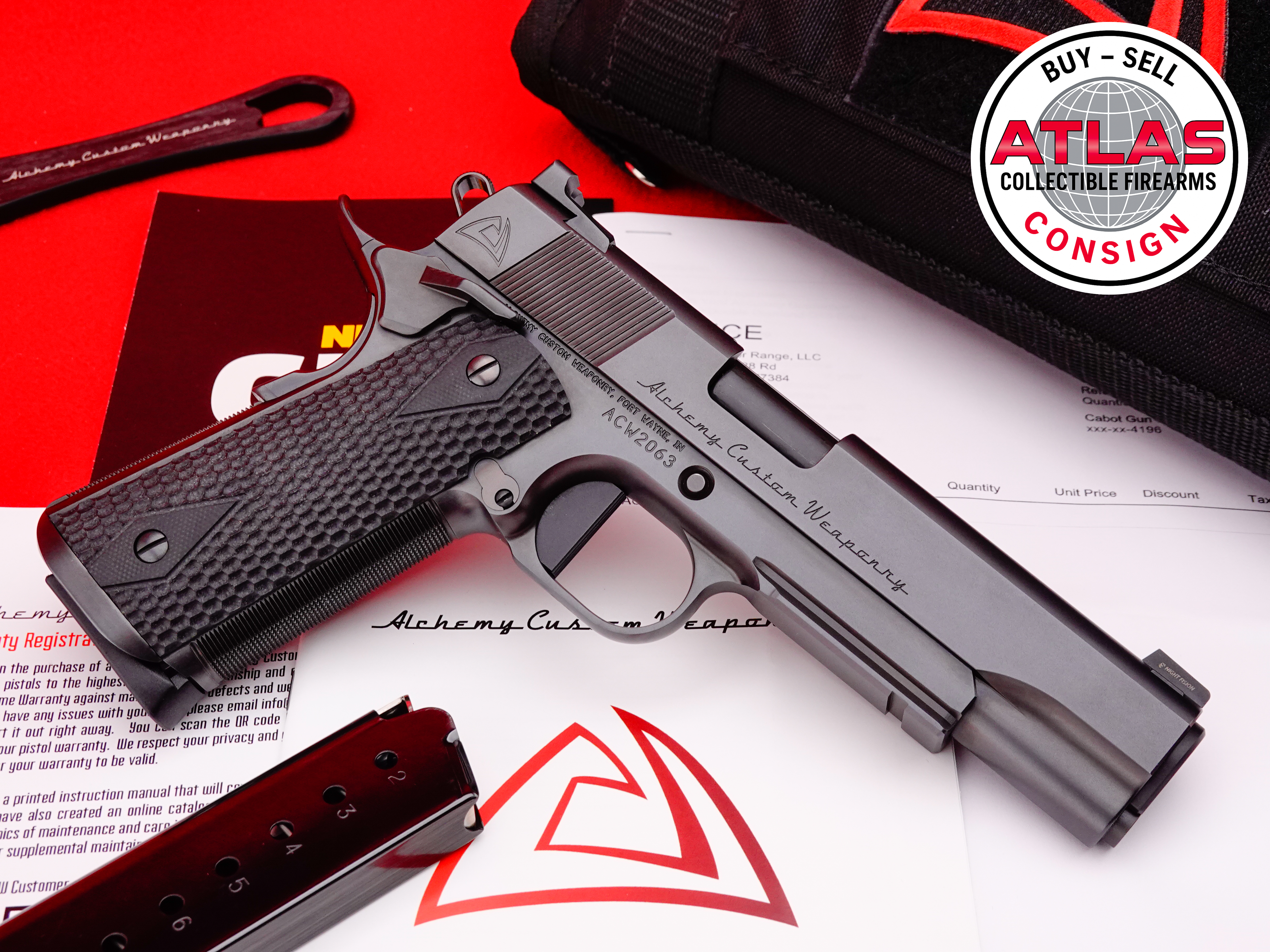 2023 Alchemy Custom Weaponry ACW Quantico 1911 .45 ACP 5" w/ Soft Case NOS-img-0