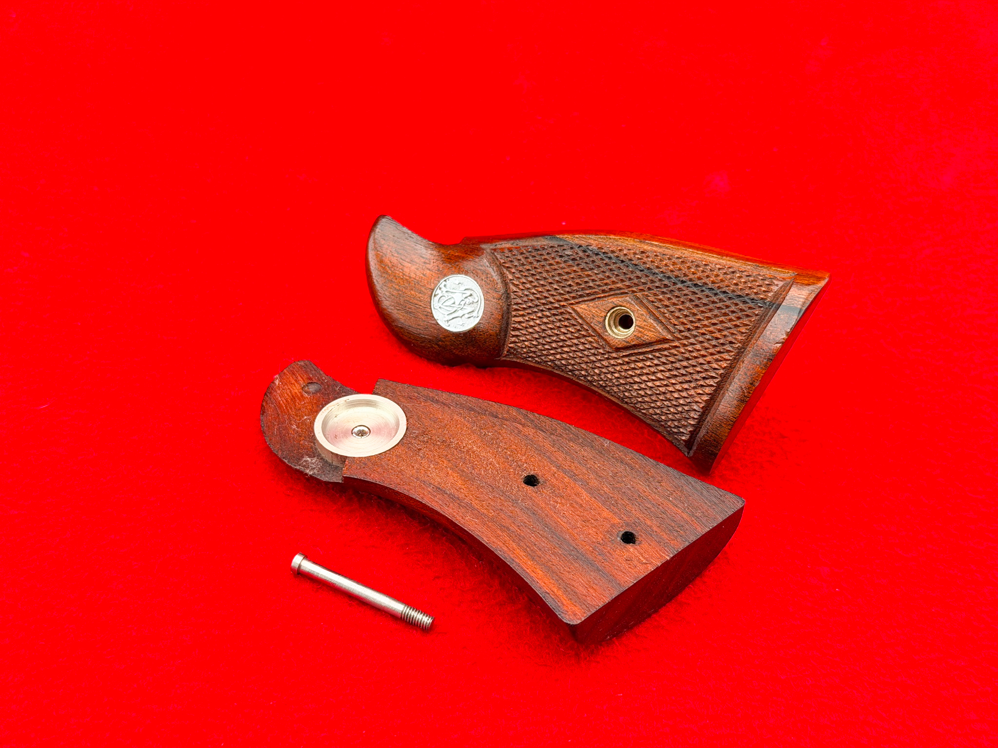 ULTRA RARE Original 1930s S&W Pre-War N-Frame Registered Magnum Grips-img-0
