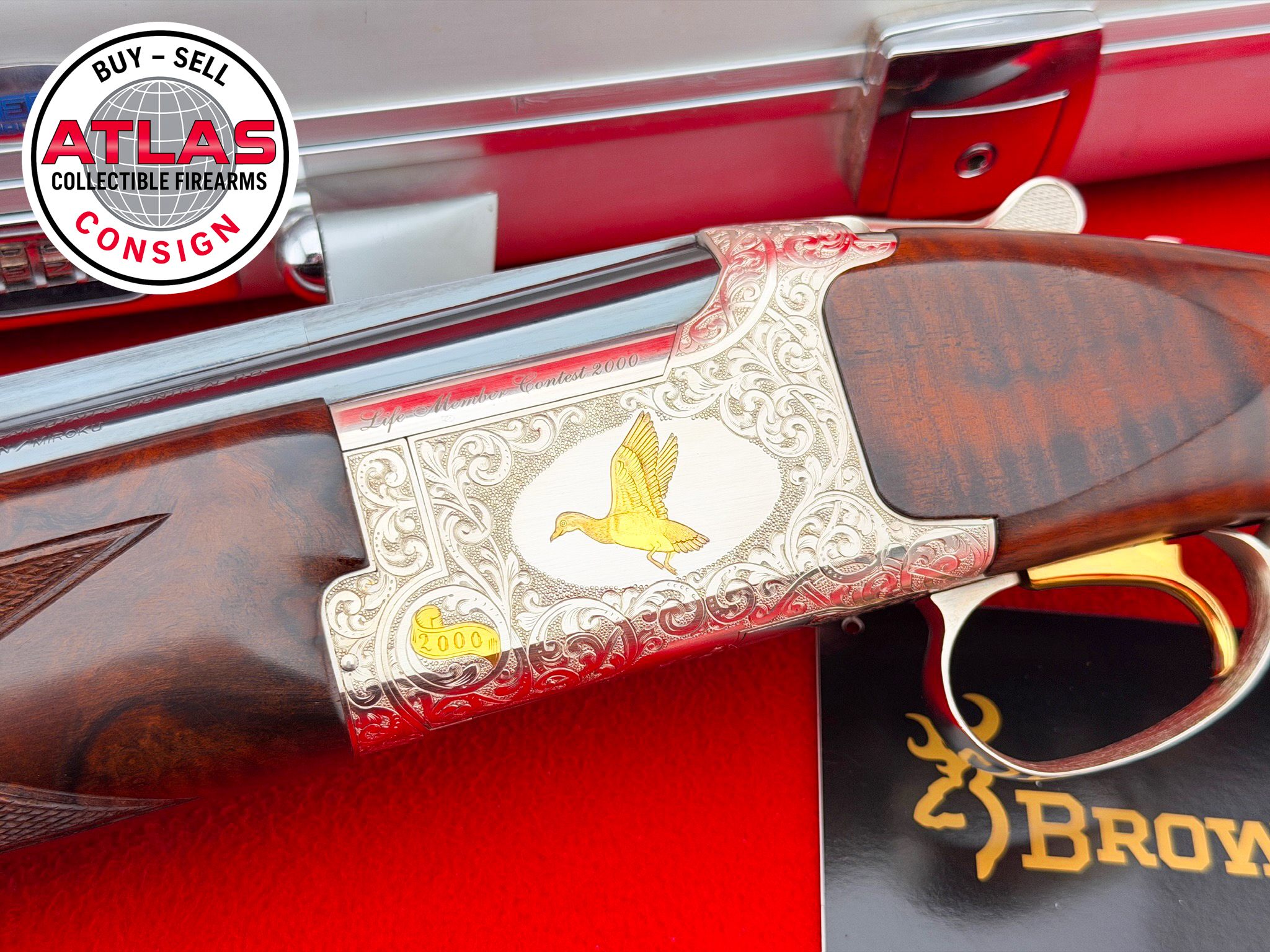 Browning-FACTORY MASTER ENGRAVED Browning Citori High Grade 12 GA 28" - 1 OF 1 MADE
JIM O'REILLY HAND ENGRAVED & SIGNED - GOLD INLAY-High Grade, 28", Factory Master Engraved by Jim O'Reilly, Gold Inlay, 1 of 1
