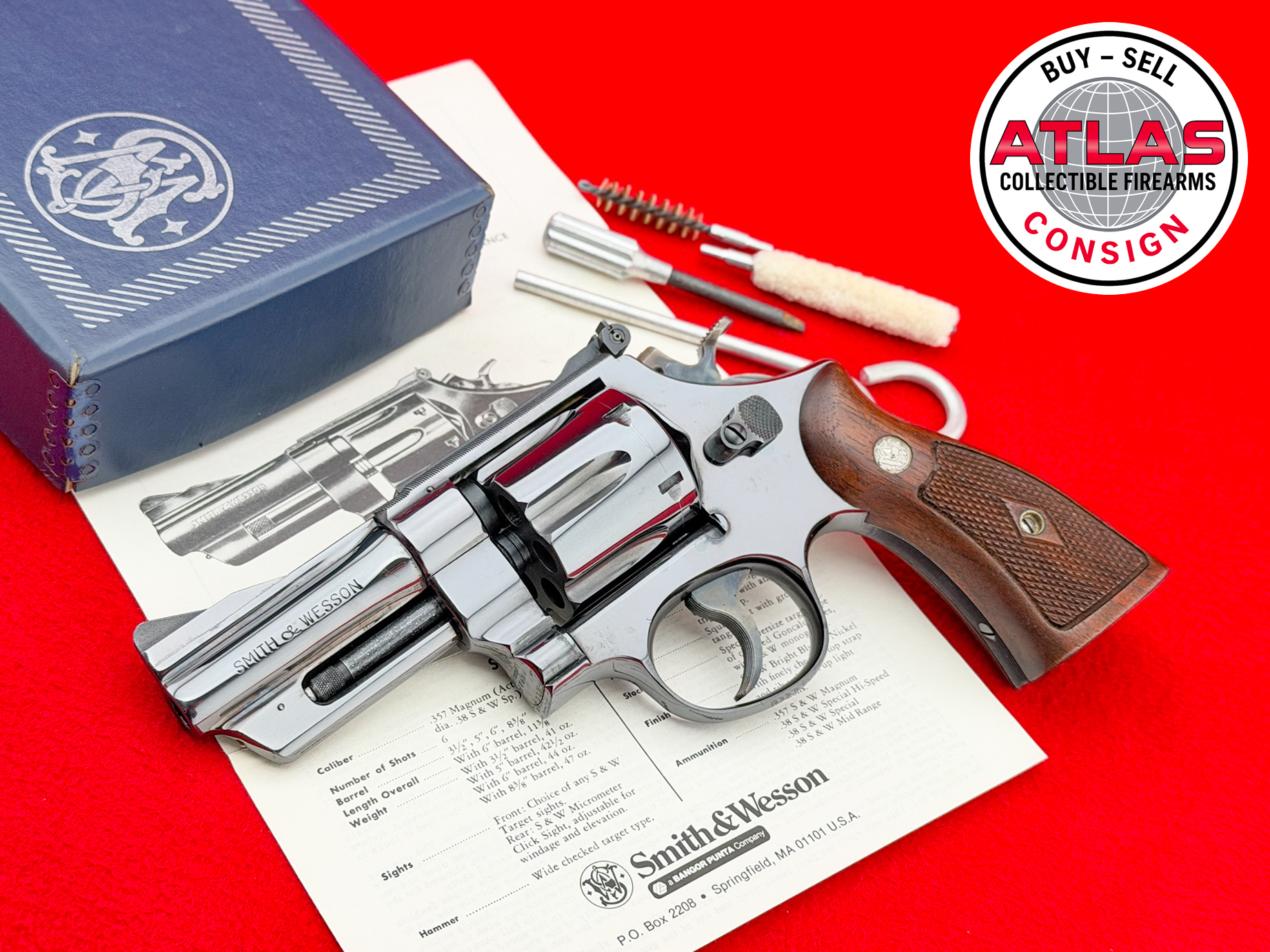 S&W-1962 Smith & Wesson Model 27-2 3.5" Blued .357 Magnum w/ Box-3.5" Blued Revolver with Box