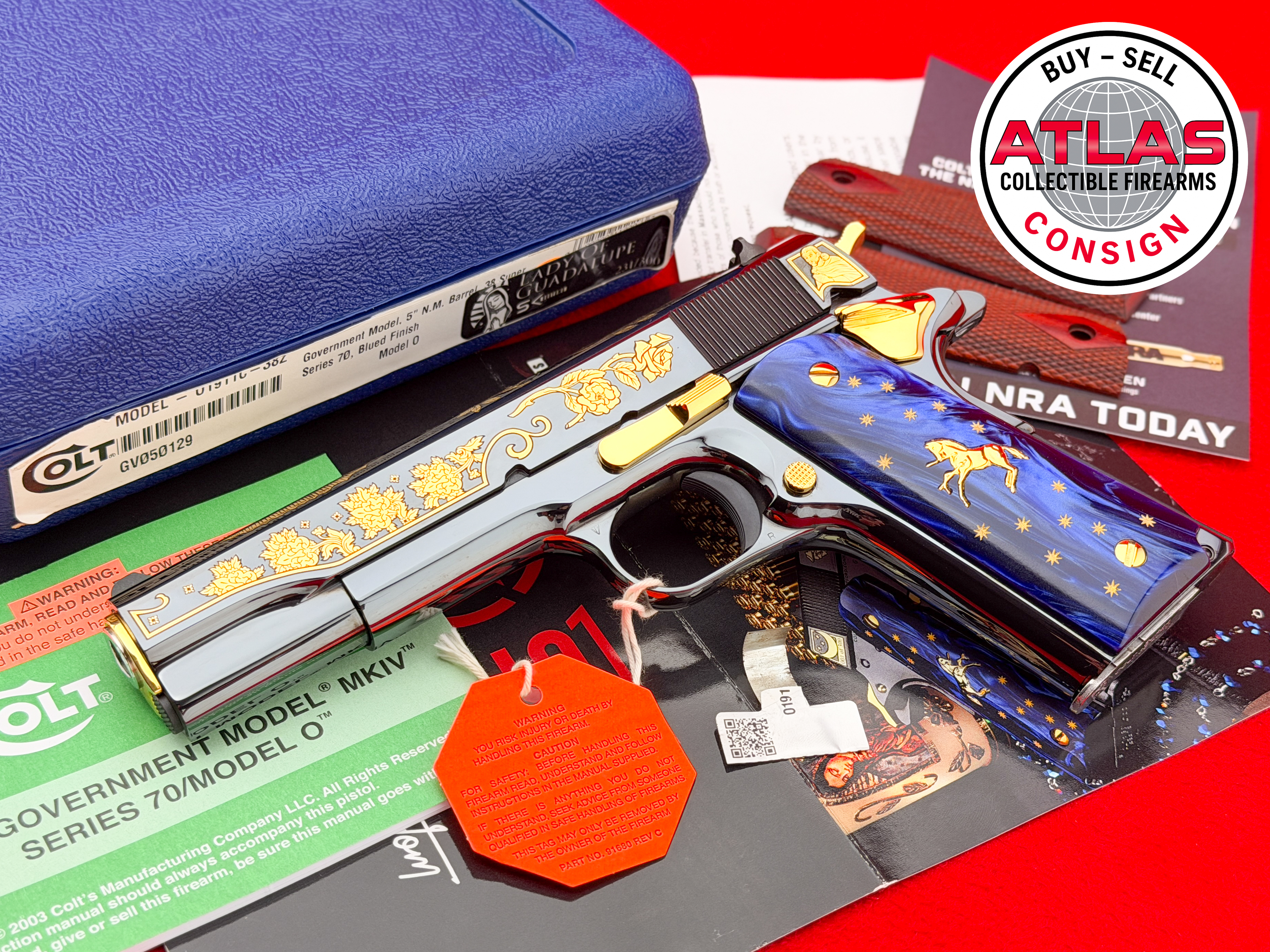 Colt-Colt 1911 Government .38 Super Our Lady of Guadalupe 5" #231 of 300-Our Lady of Guadalupe 5" Commemorative, No. 231 of 300