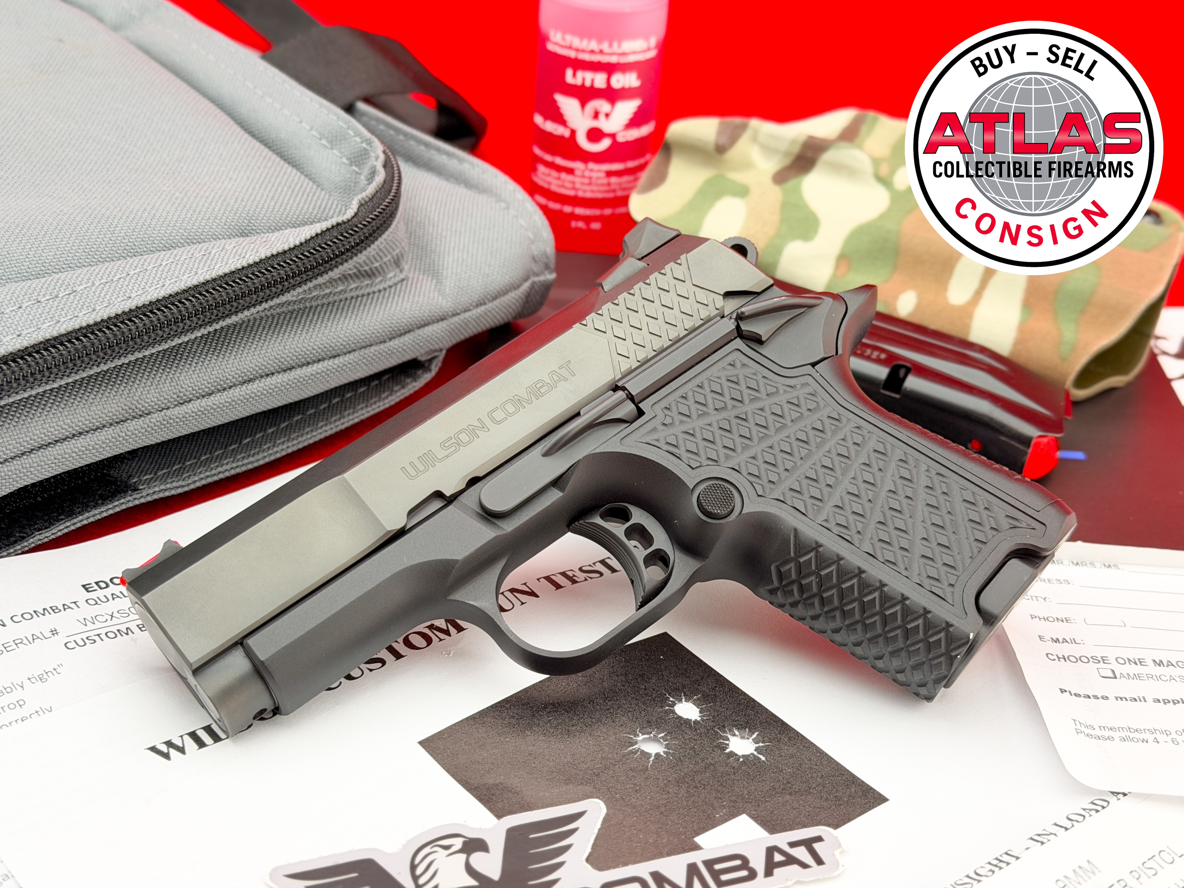 2022 Wilson Combat SFX9 9mm 3.25" Sub-Compact w/ Case & Test Target-img-0