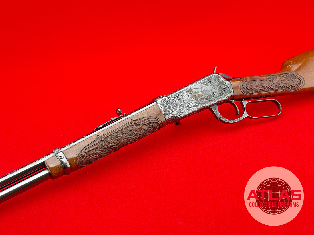 Winchester-1955 WINCHESTER MODEL 1894 CARBINE .30-30 | HAND ENGRAVED & CARVED STOCK-1955 MODEL CARBINE .30-30 | HAND ENGRAVED & CARVED STOCK