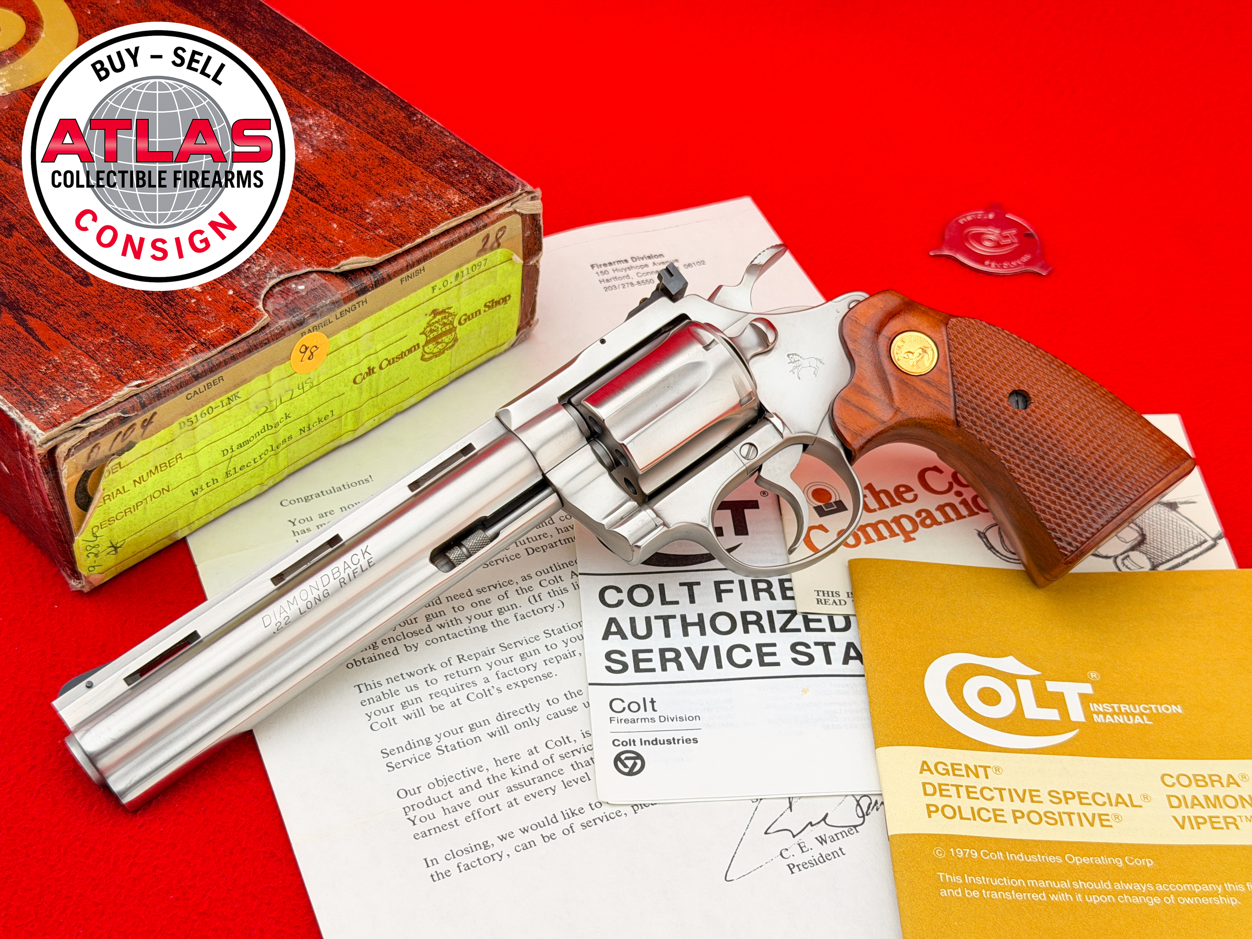 Colt-GRAIL 1981 Colt Custom Shop Diamondback 6" .22 LR Electroless Nickel - 100%
FACTORY SPECIAL ORDER - “BABY PYTHON” - 100% NOS-GRAIL 1981 Colt Custom Shop Diamondback 6" .22 LR Electroless Nickel - 100%
FACTORY SPECIAL ORDER - “BABY PYTHON” - 100% NOS