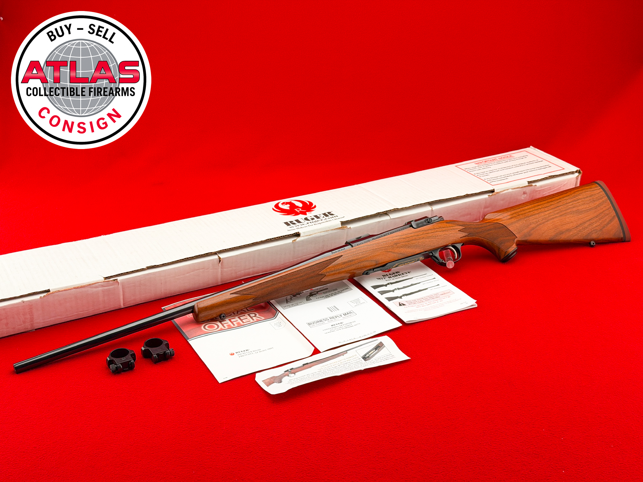 Ruger M77 Hawkeye NRA Edition 22" Walnut 7mm-08 Rem w/ Box 1 of 1125 Made-img-0