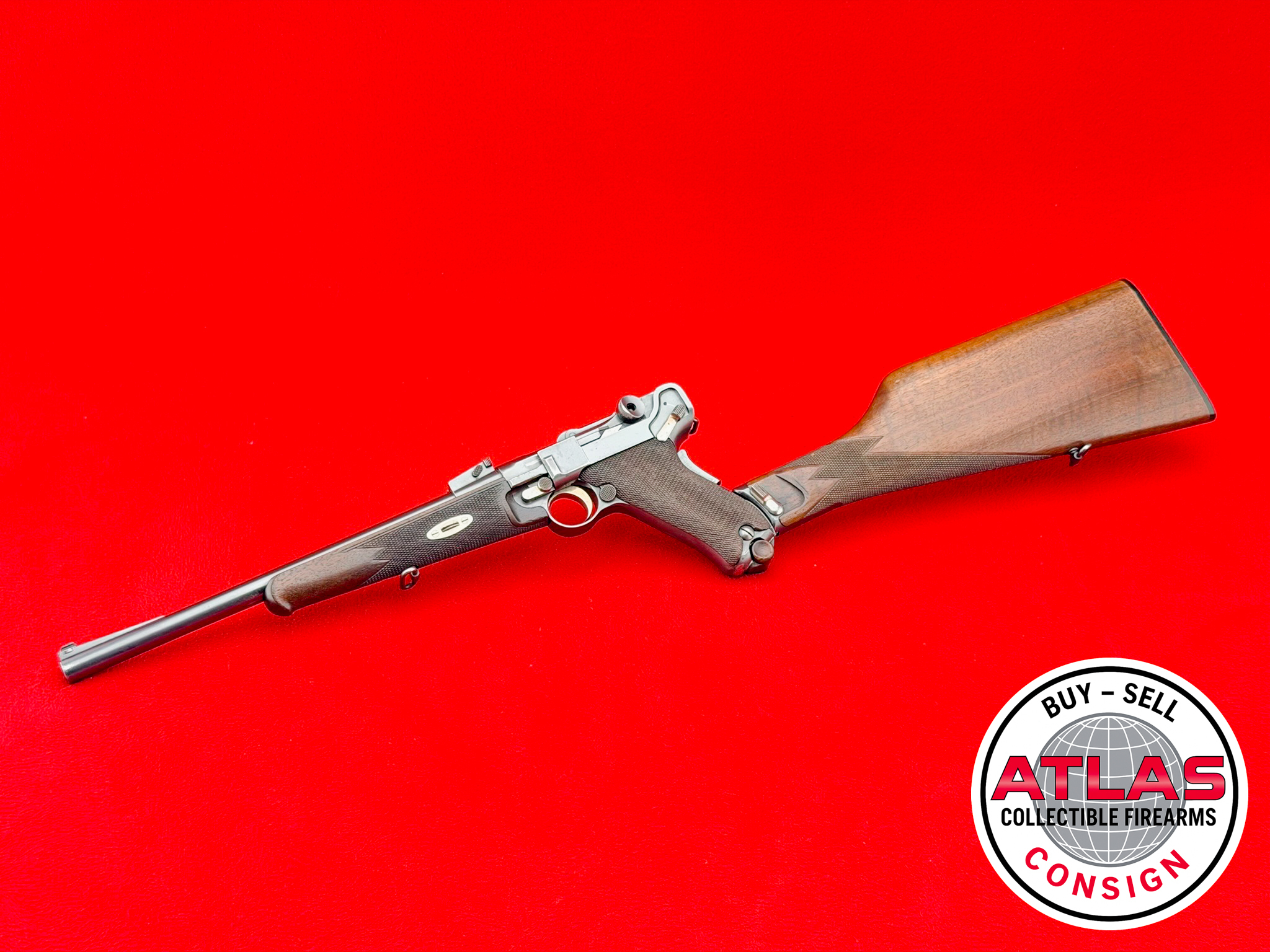 DWM-HIGH CONDITION 1902 DWM Luger Carbine 11.75" .30 Luger MATCHING NUMBERS-11.75" Old Pattern Pistol Carbine with Matching Shoulder Stock