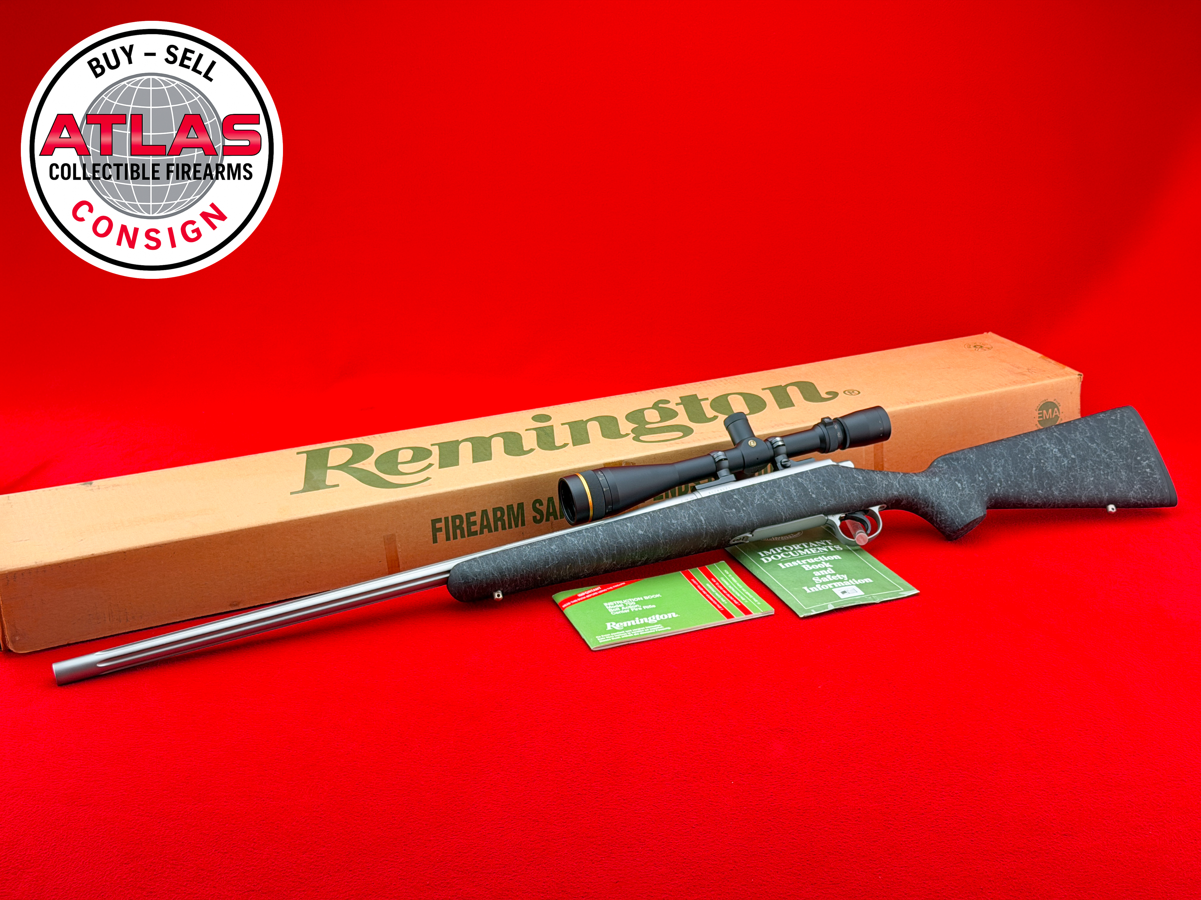 1996 Remington Model 700 VS SF .308 Win 26" Stainless Fluted w/ Leupold-img-0