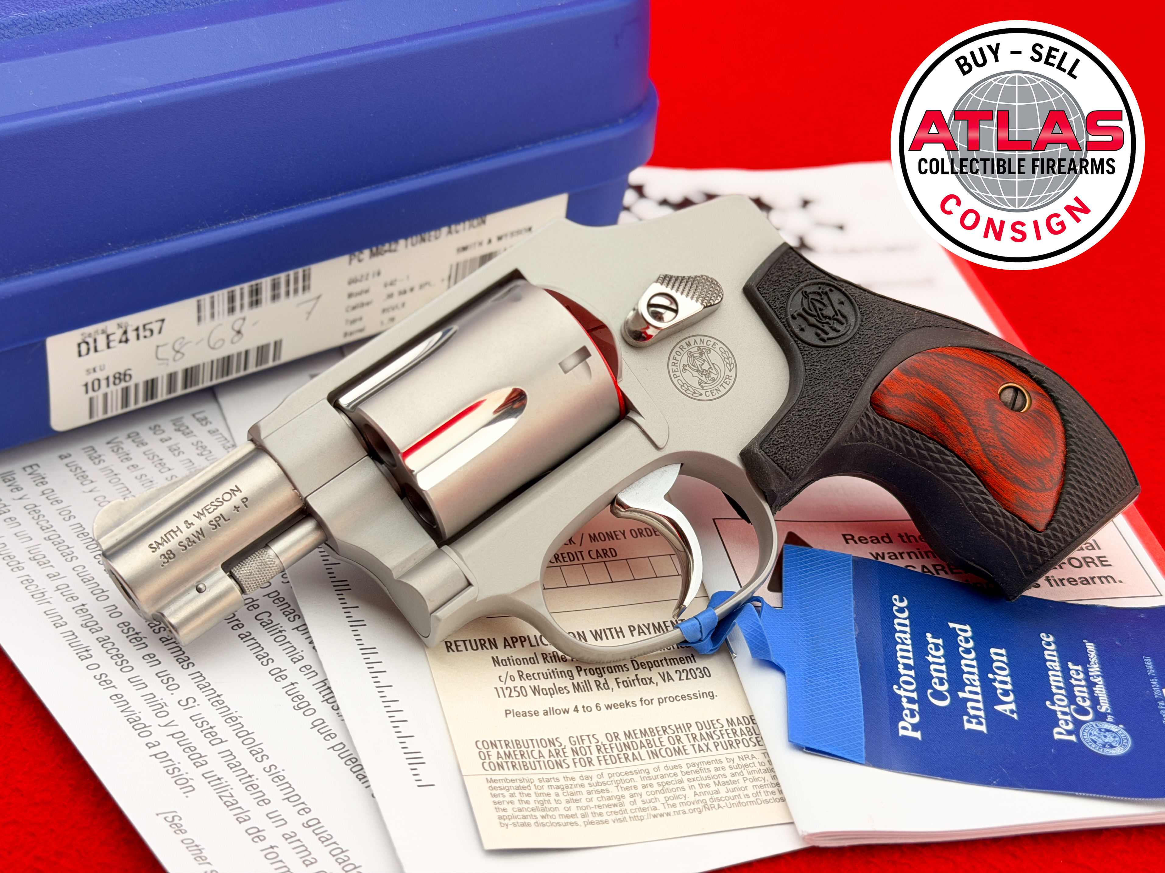 STUNNING S&W Performance Center Model 642-1 Tuned Action .38 Spl +P 1.87"-img-0