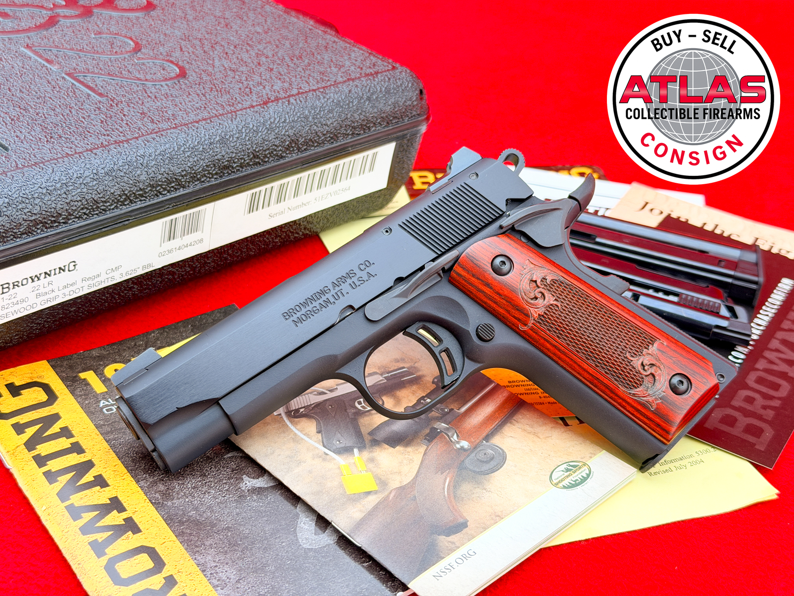 Browning 1911-22 Black Label Regal CMP .22 LR 3.625" w/ Rosewood Grips-img-0